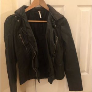 Anthropologie Black Vegan Leather Jacket